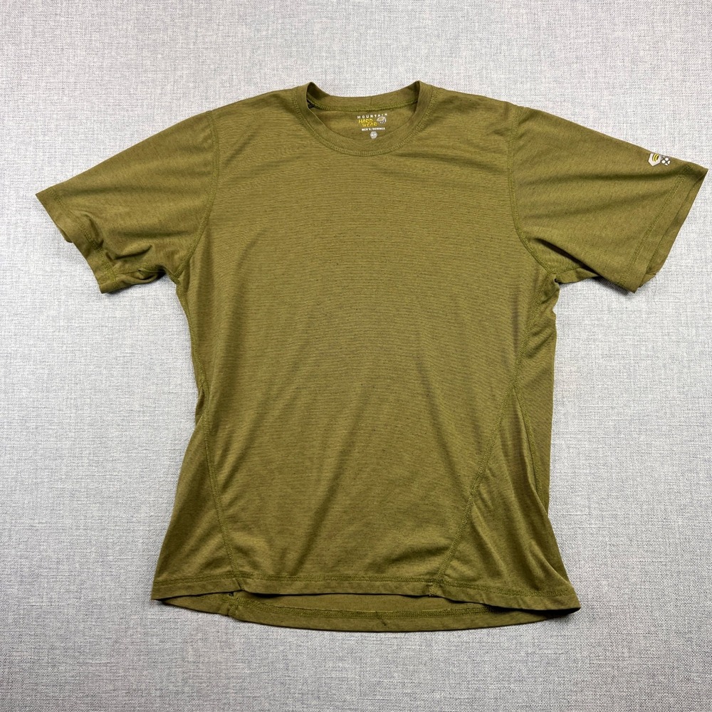 VTG Y2K Mountain Hardwear Performance Tee Shirt Men Small Olive USA Made S/S